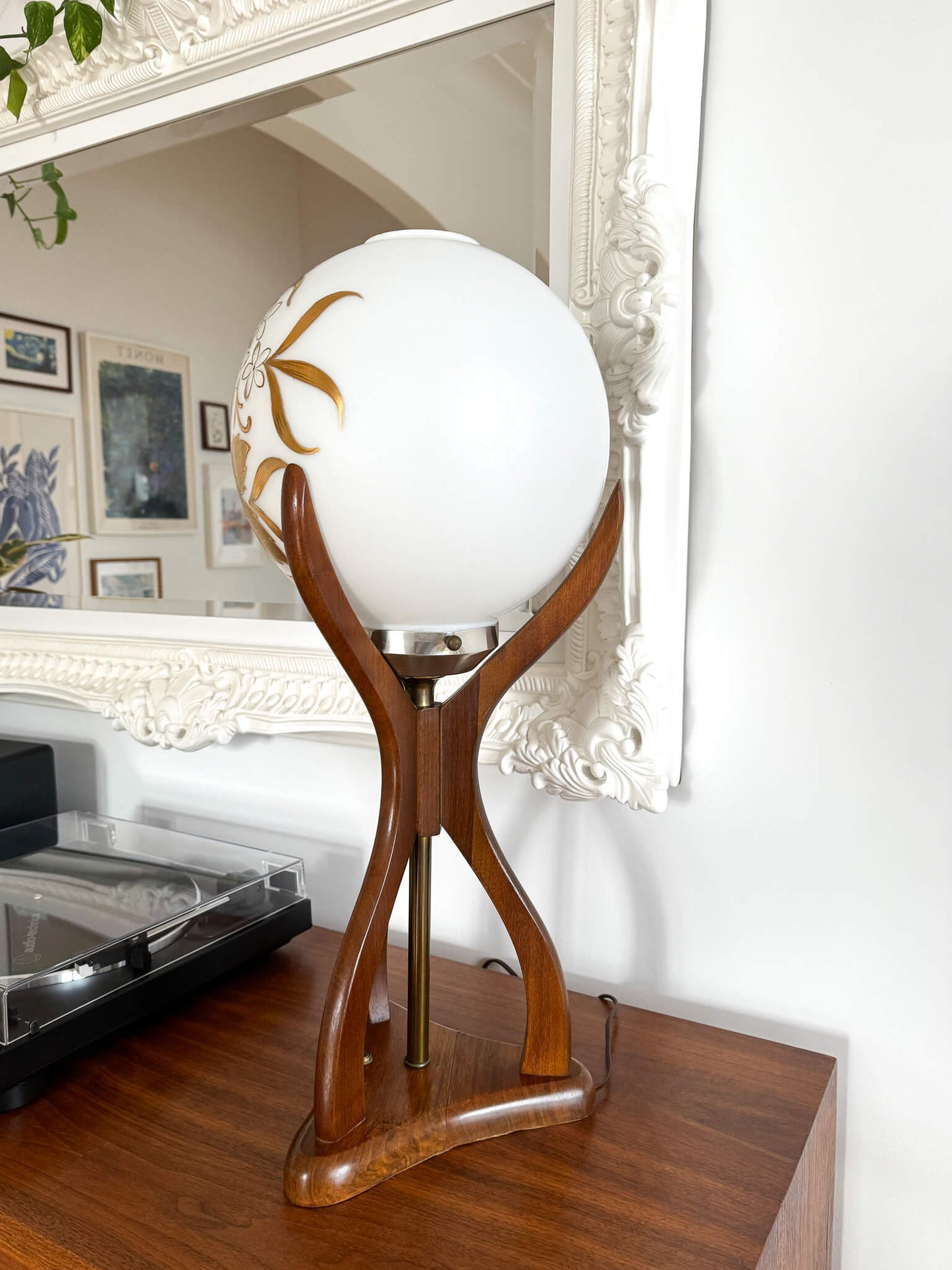 Lampe de table vintage Bavarian Bristol de style Mid-Century
