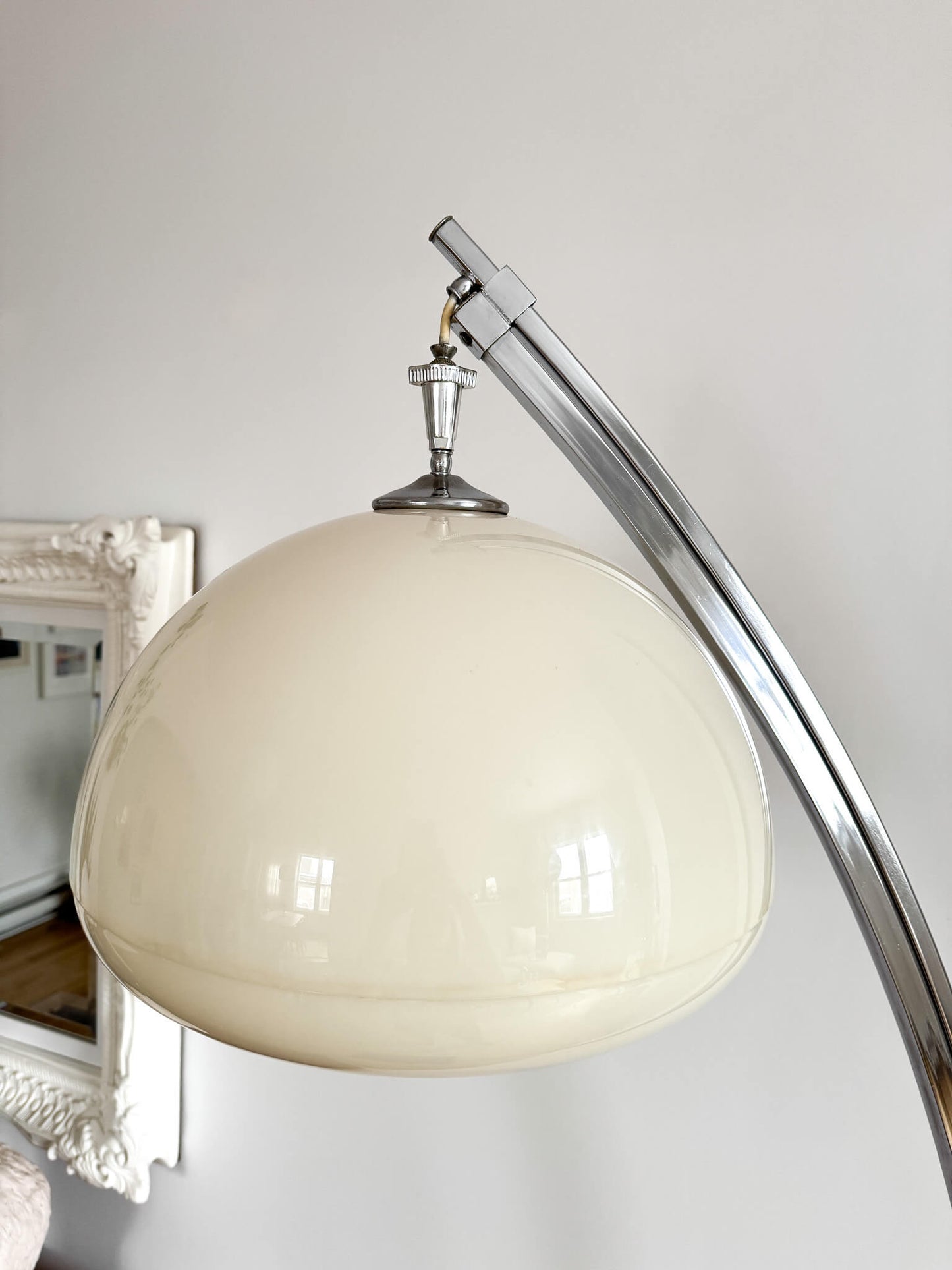 Lampe sur pied vintage Mid-Century en arc avec hauteur ajustable