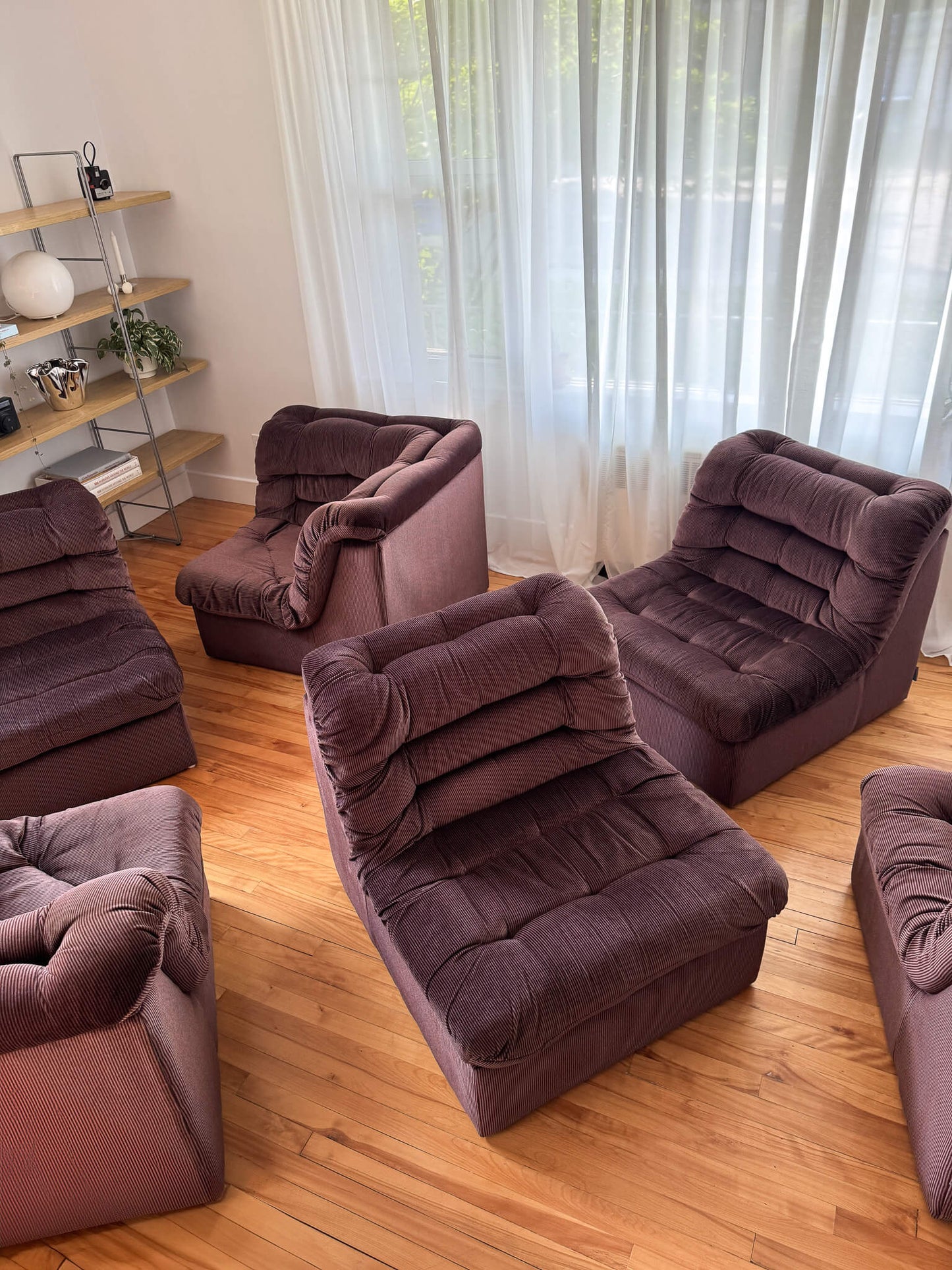 Sofa modulaire vintage de 6 pièces par Vic Line, 1970s