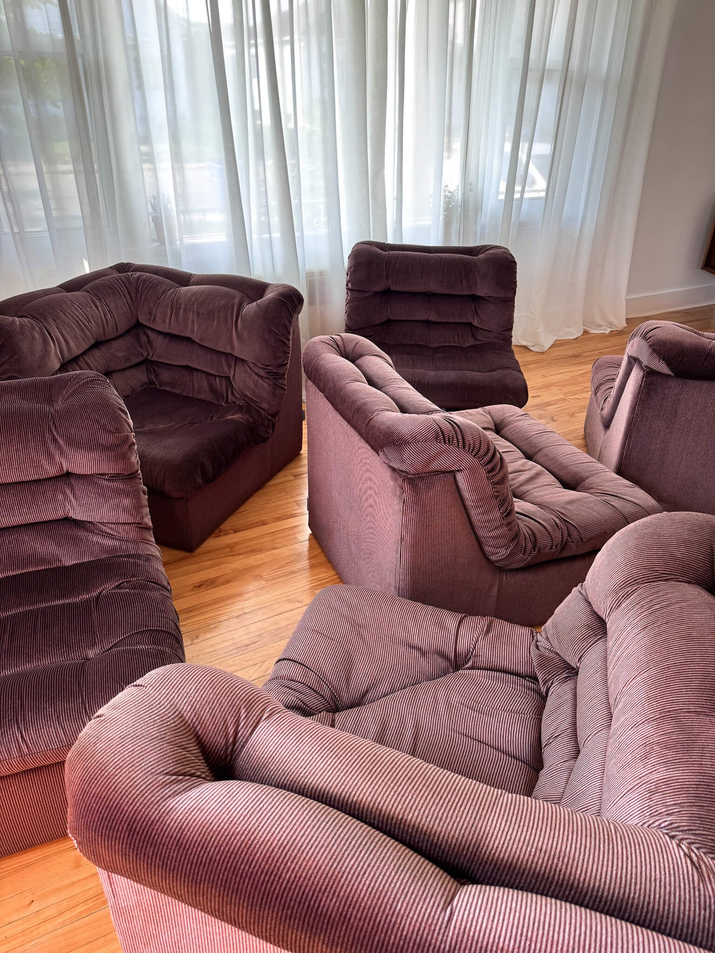 Sofa modulaire vintage de 6 pièces par Vic Line, 1970s