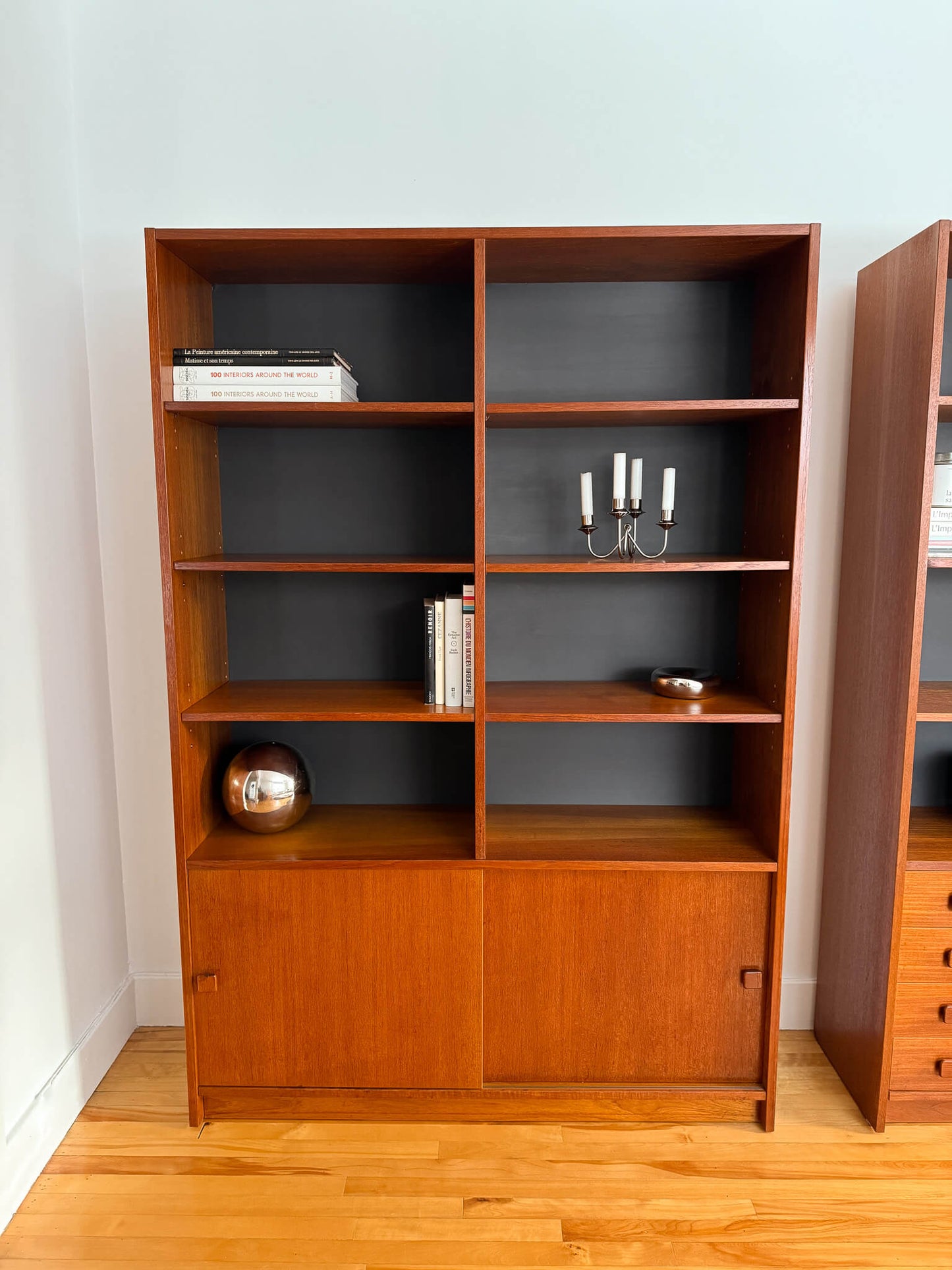 Étagères vintage en teck Domino Mobler, Danemark, 1970