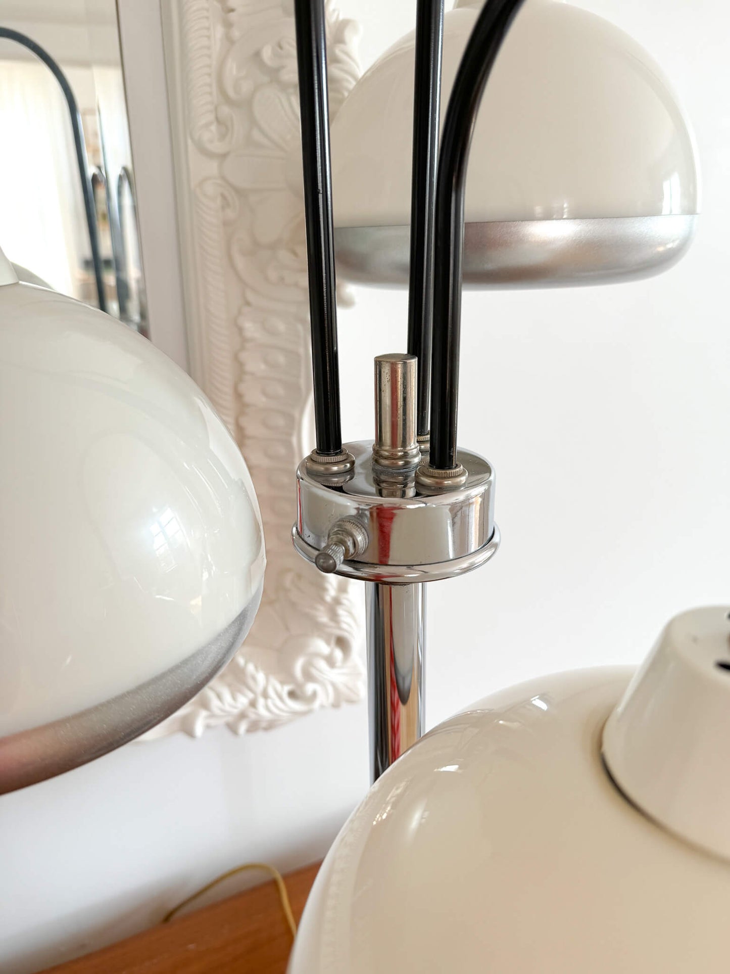 Lampe de table vintage Space Age à 3 abat-jours