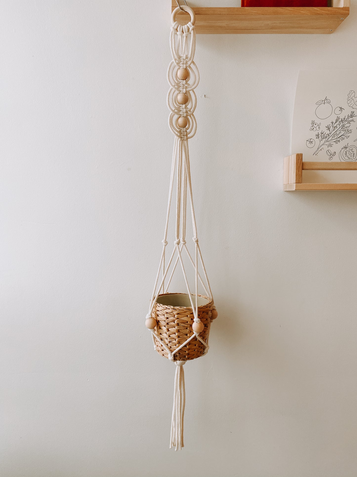 IRIS, jardinière suspendue en macramé
