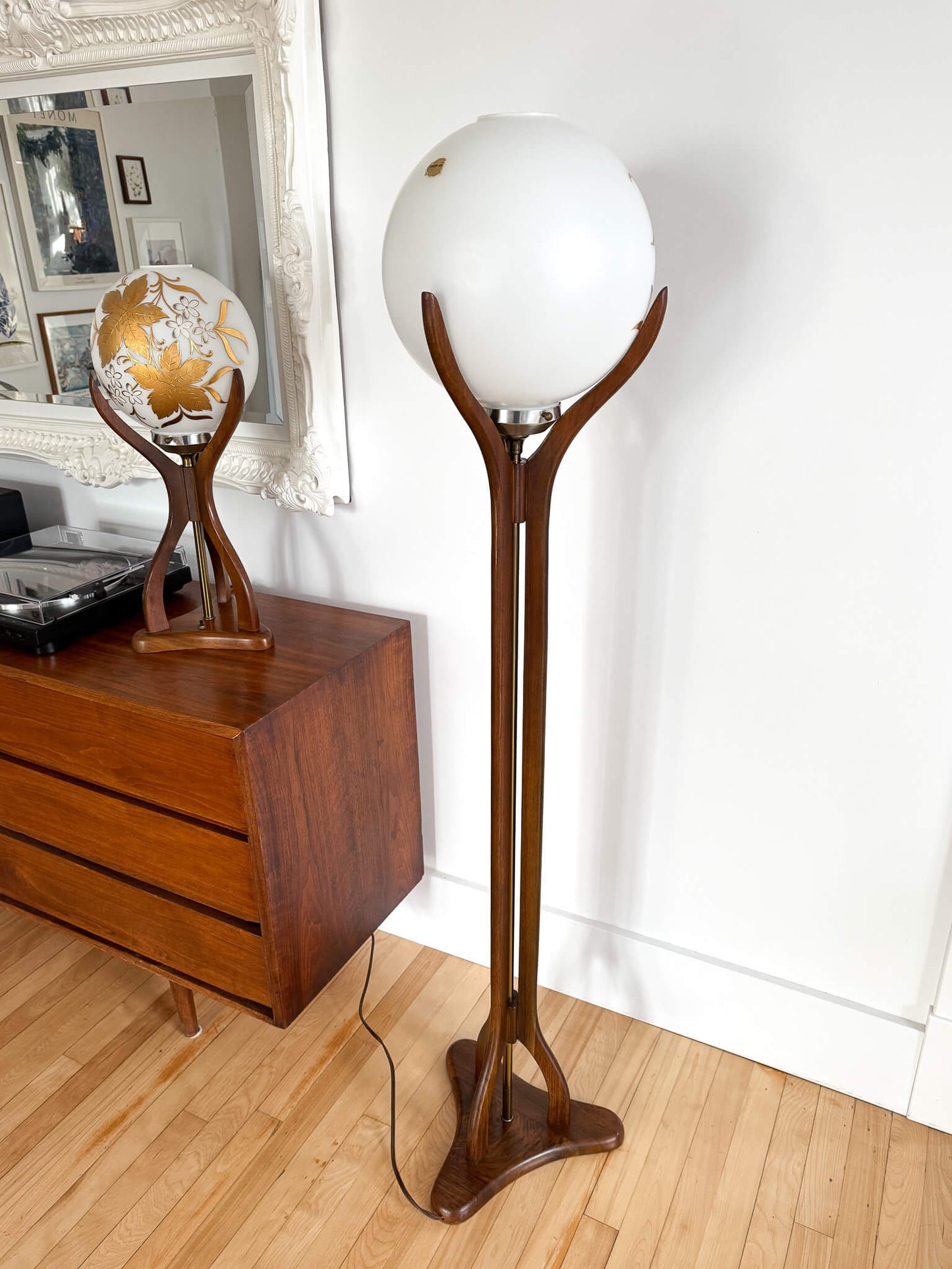 Lampe sur pied vintage Bavarian Bristol de style Mid-Century