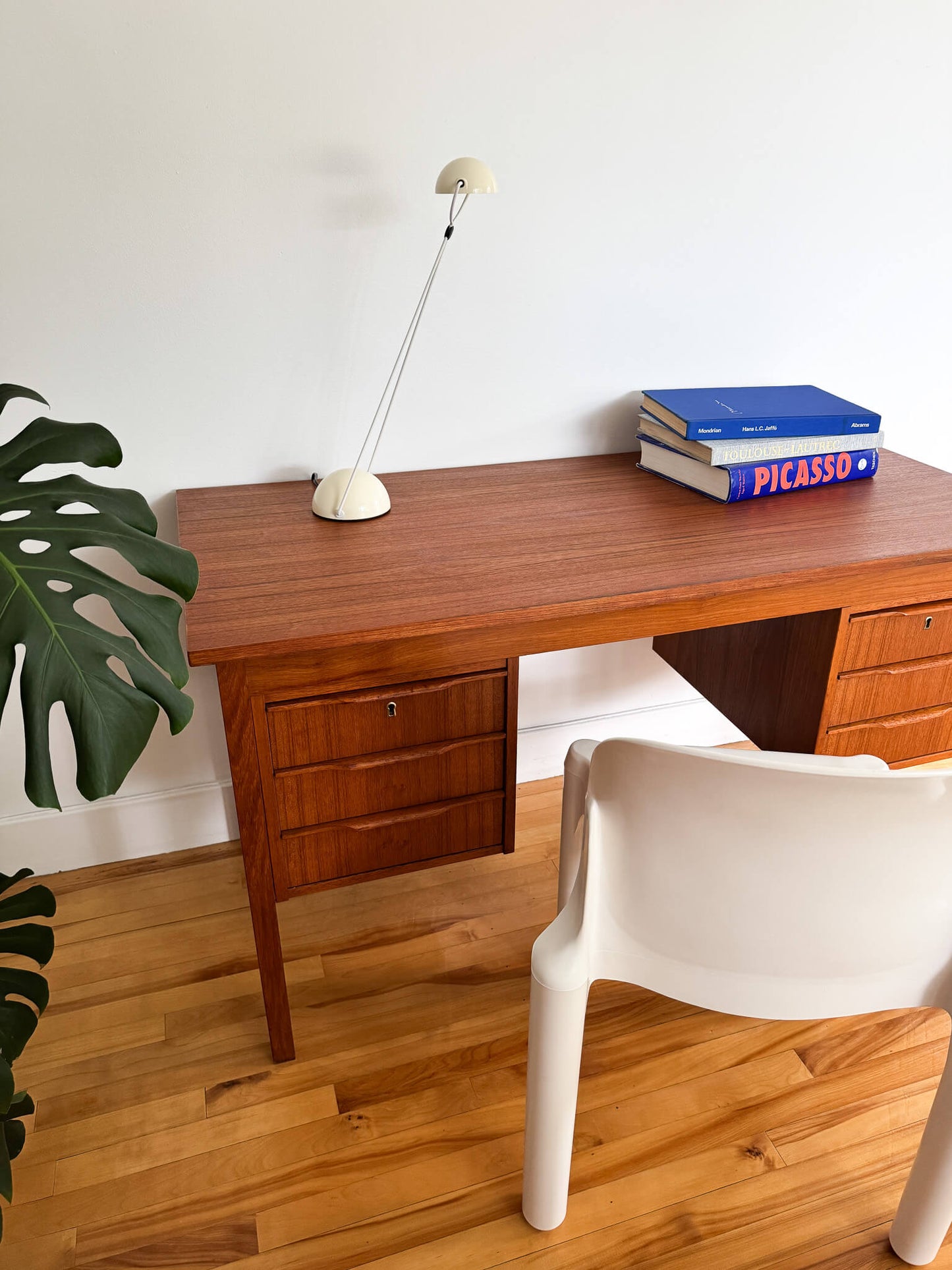 Bureau vintage en teck 6 tiroirs, Ejsing Mobelfabrik, Danemark 1960s