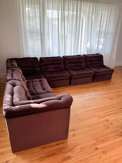Sofa modulaire vintage de 6 pièces par Vic Line, 1970s