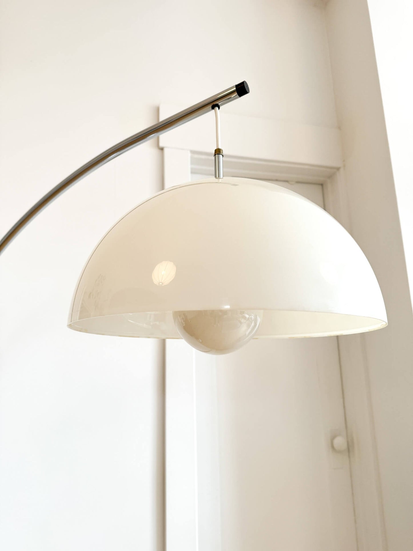 Lampe sur pied vintage Mid-Century en arc