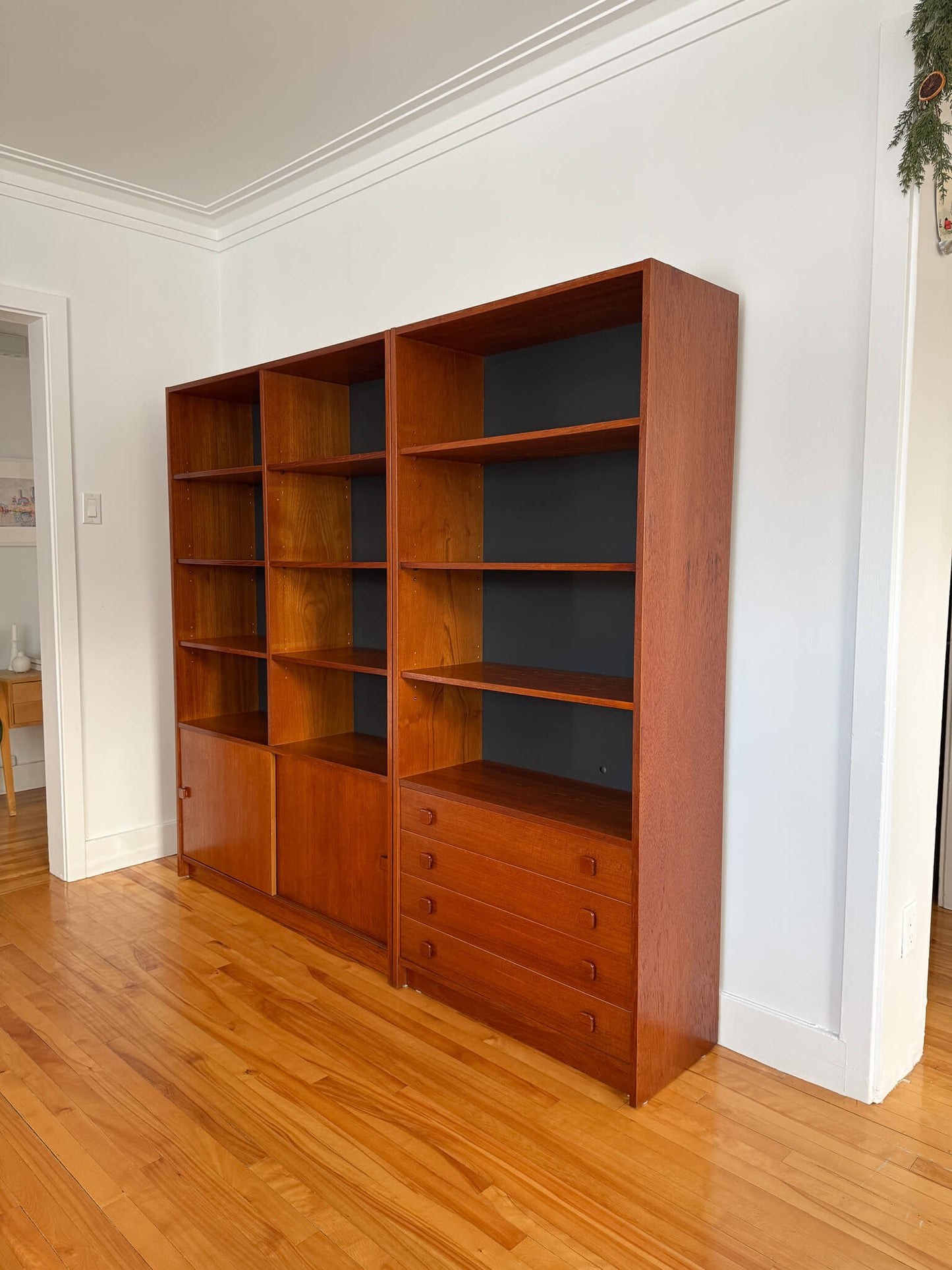 Étagères vintage en teck Domino Mobler, Danemark, 1970