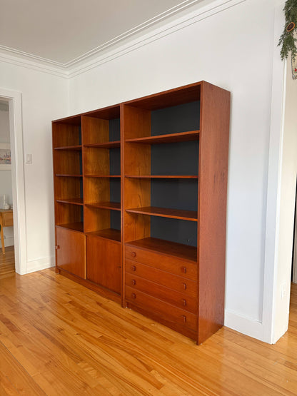 Étagères vintage en teck Domino Mobler, Danemark, 1970