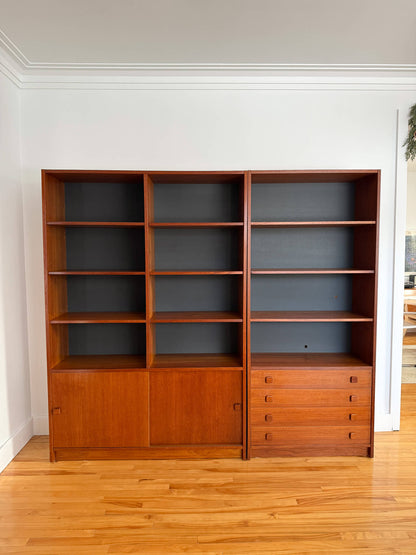 Étagères vintage en teck Domino Mobler, Danemark, 1970