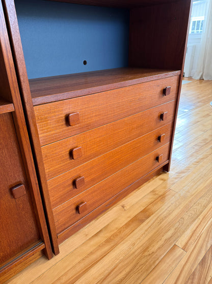 Étagères vintage en teck Domino Mobler, Danemark, 1970