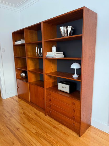 Étagères vintage en teck Domino Mobler, Danemark, 1970