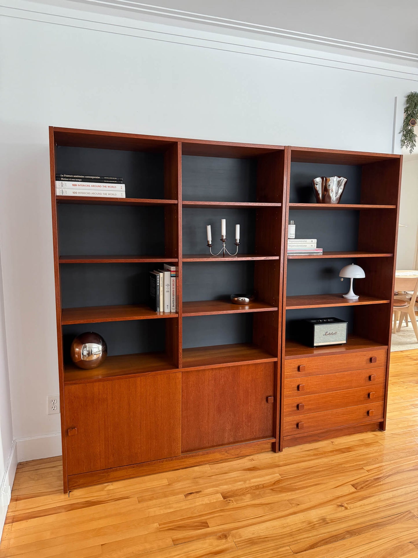 Étagères vintage en teck Domino Mobler, Danemark, 1970