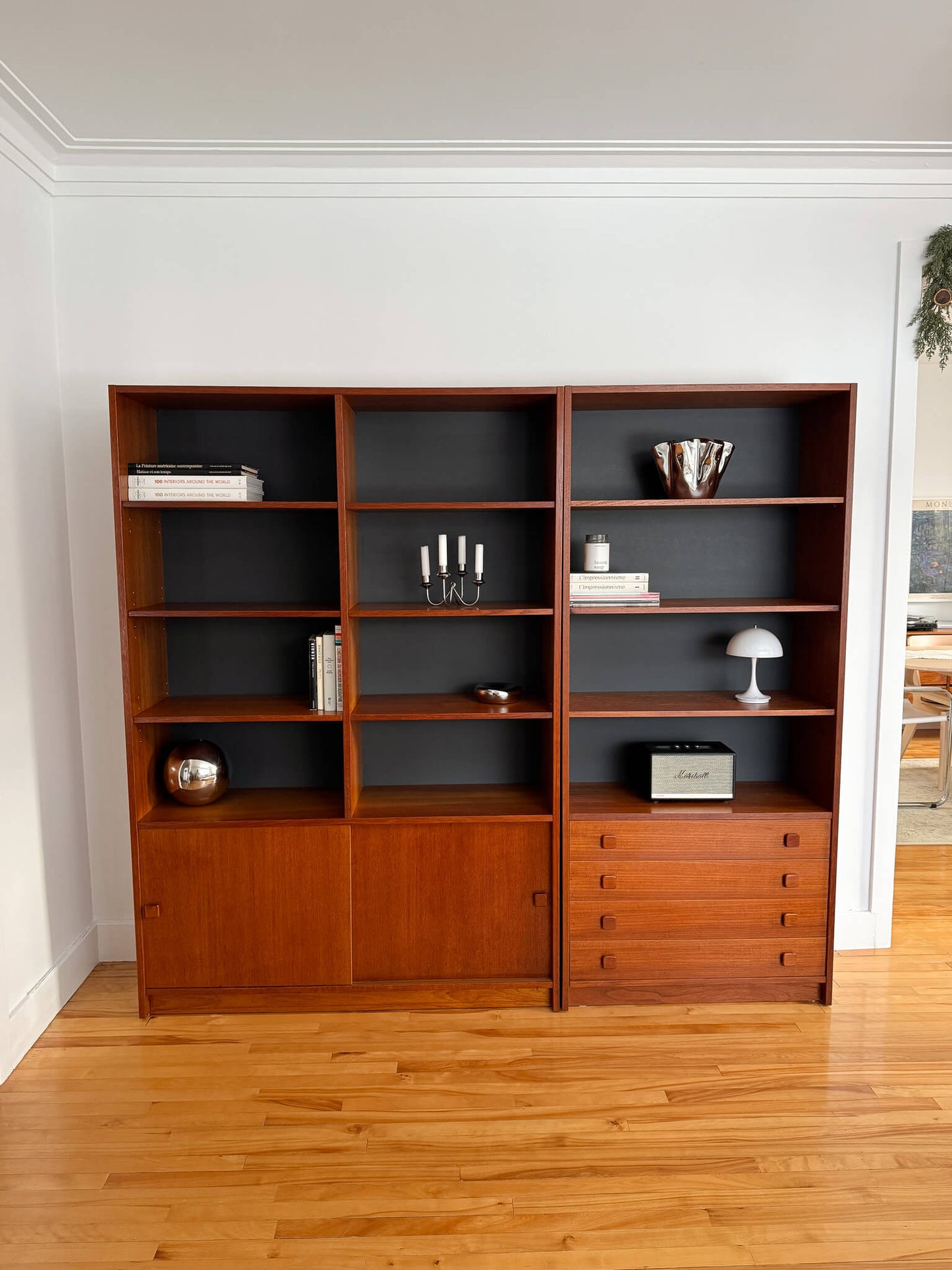 Étagères vintage en teck Domino Mobler, Danemark, 1970