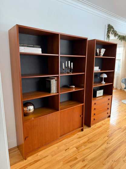 Étagères vintage en teck Domino Mobler, Danemark, 1970