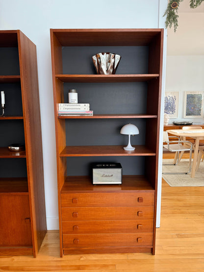 Étagères vintage en teck Domino Mobler, Danemark, 1970