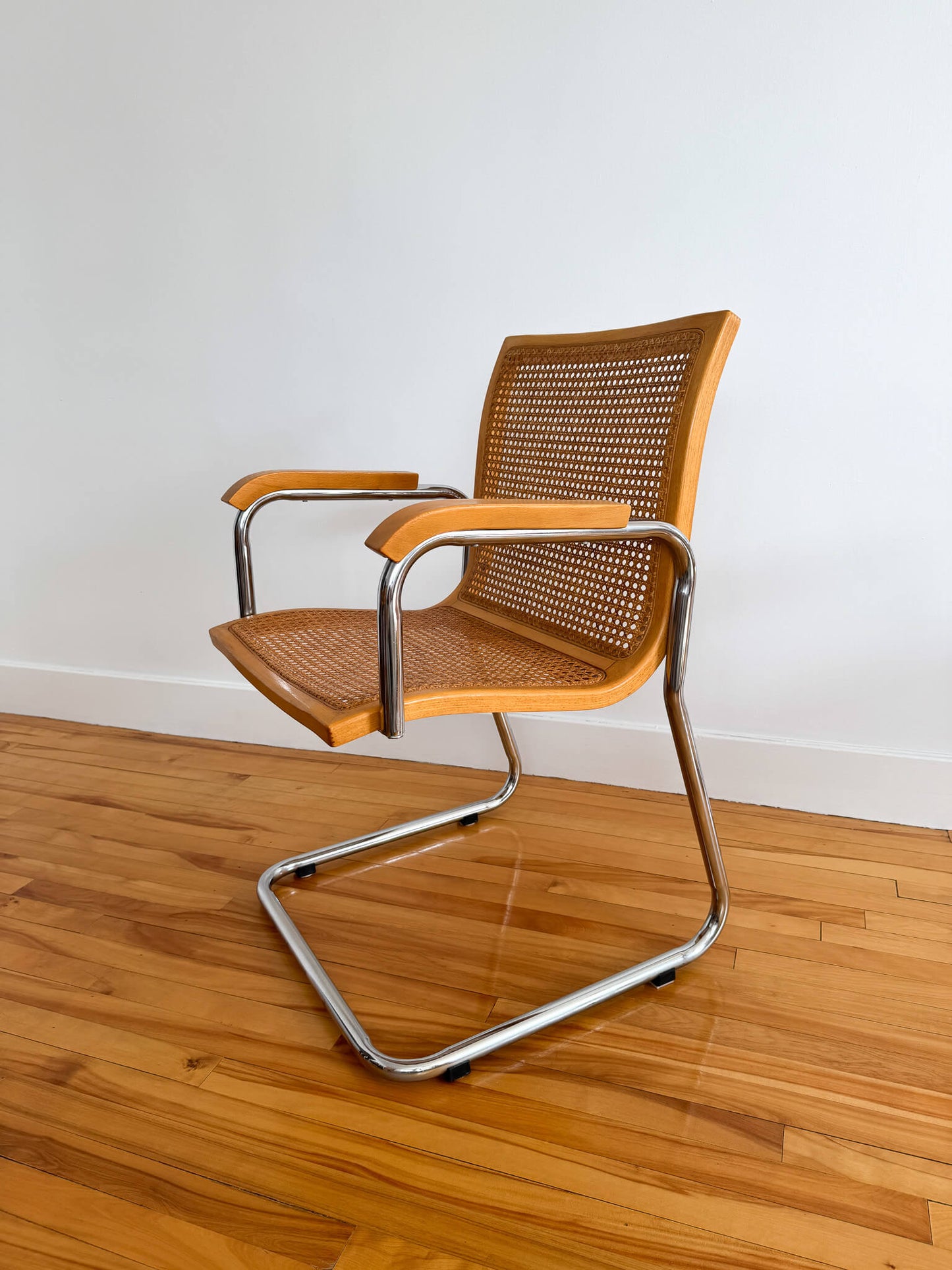 Ensemble de 6 chaises Cesca rares et table Milo Baughman extensible, 70s