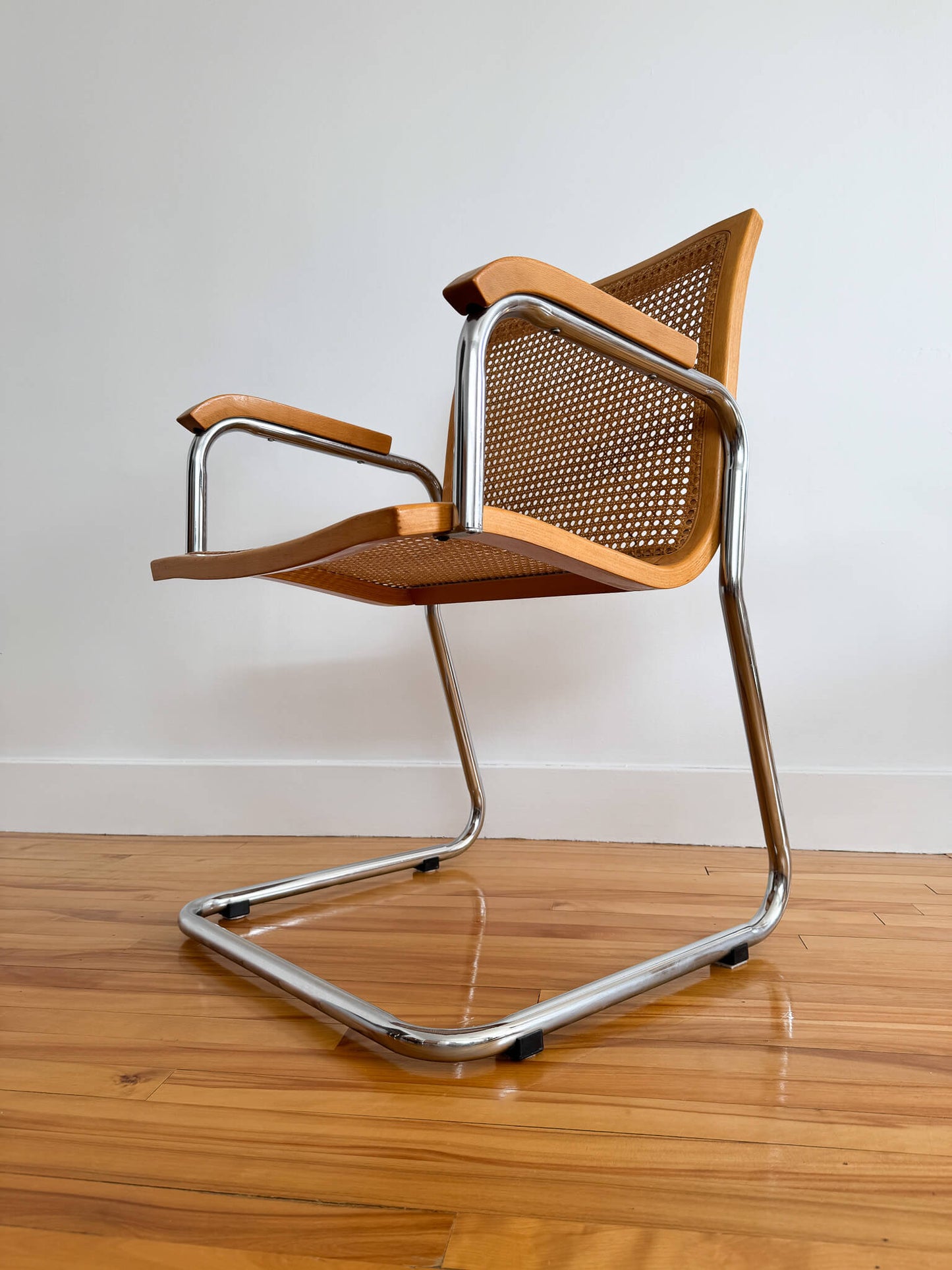 Ensemble de 6 chaises Cesca rares et table Milo Baughman extensible, 70s