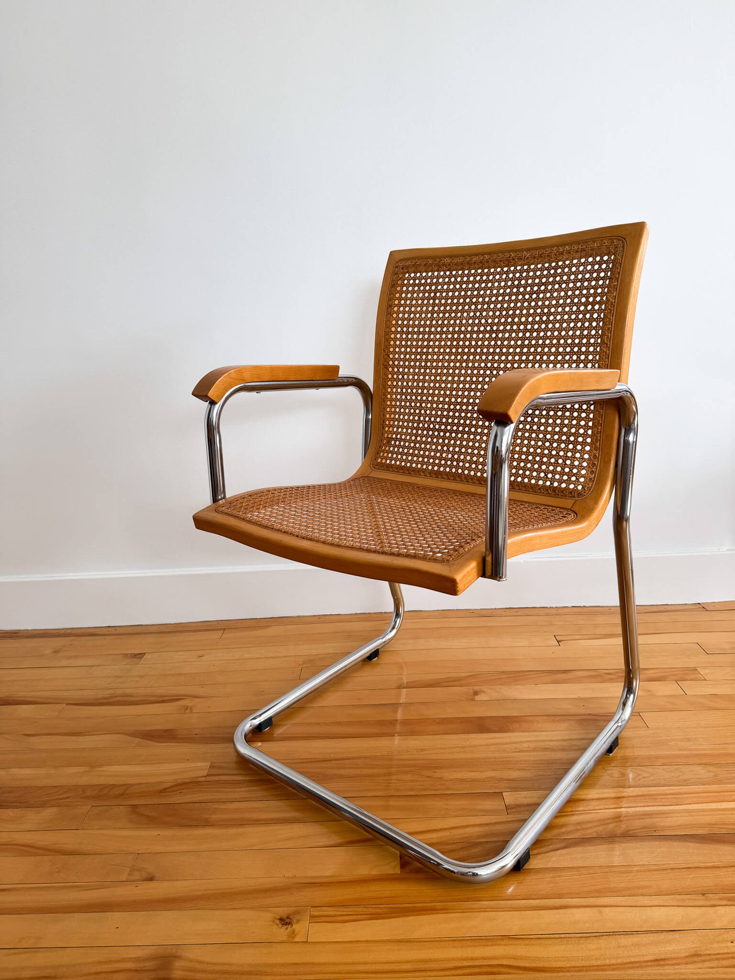 Ensemble de 6 chaises Cesca rares et table Milo Baughman extensible, 70s