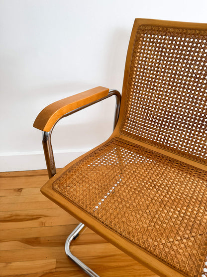 Ensemble de 6 chaises Cesca rares et table Milo Baughman extensible, 70s