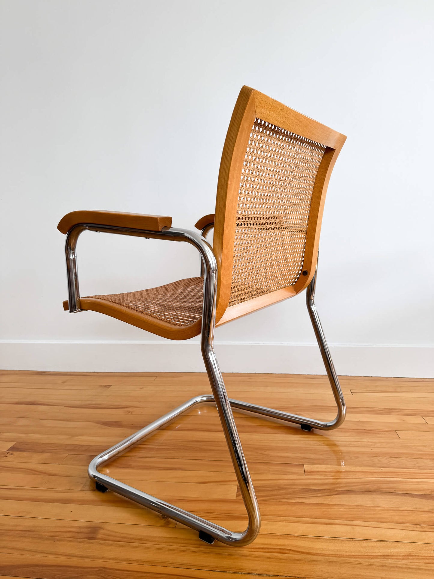 Ensemble de 6 chaises Cesca rares et table Milo Baughman extensible, 70s